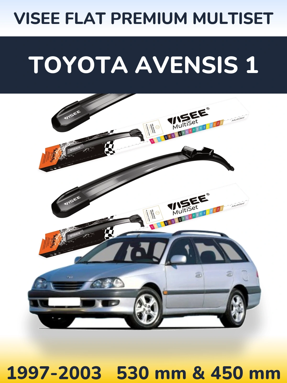 Ștergătoare VISEE FLAT PREMIUM MultiSet pentru Toyota Avensis 1