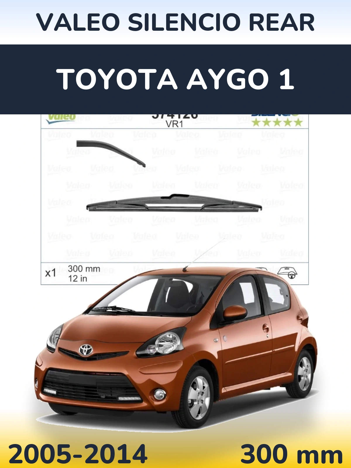 Ștergătoare Valeo Silencio Rear pentru Toyota Aygo 1