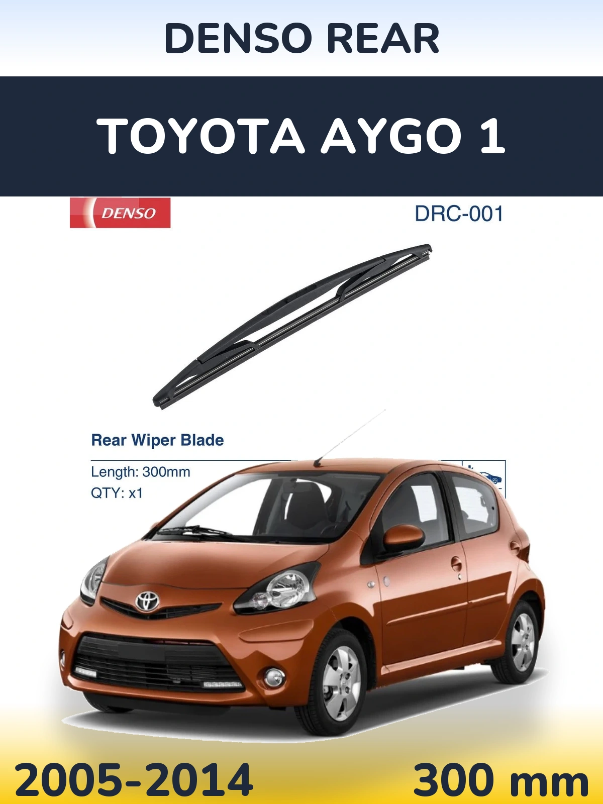 Задний дворник Denso Rear 300 мм для Toyota Aygo 1 2005-2014
