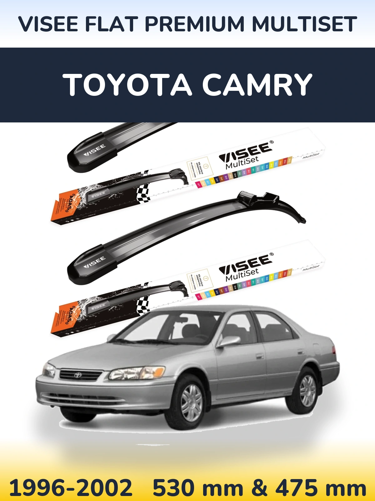Ștergătoare VISEE FLAT PREMIUM MultiSet pentru Toyota Camry