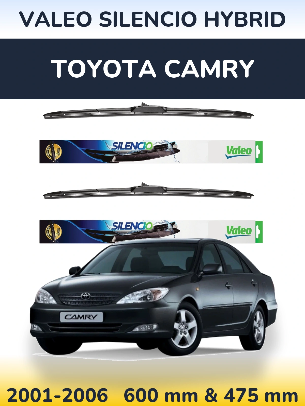 Ștergătoare Valeo Silencio Hybrid pentru Toyota Camry