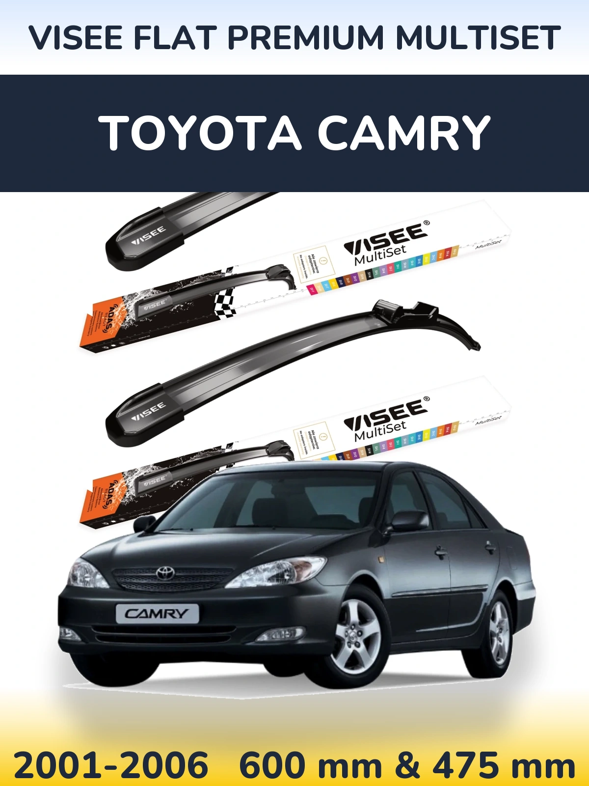 Ștergătoare VISEE FLAT PREMIUM MultiSet pentru Toyota Camry