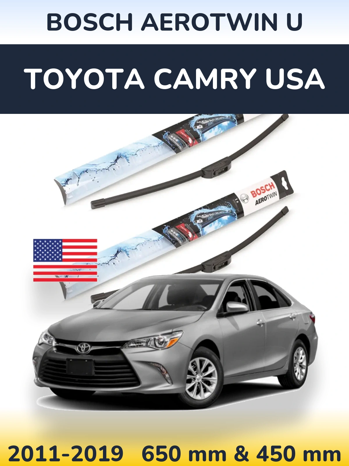Ștergătoare BOSCH AeroTwin U pentru Toyota Camry USA