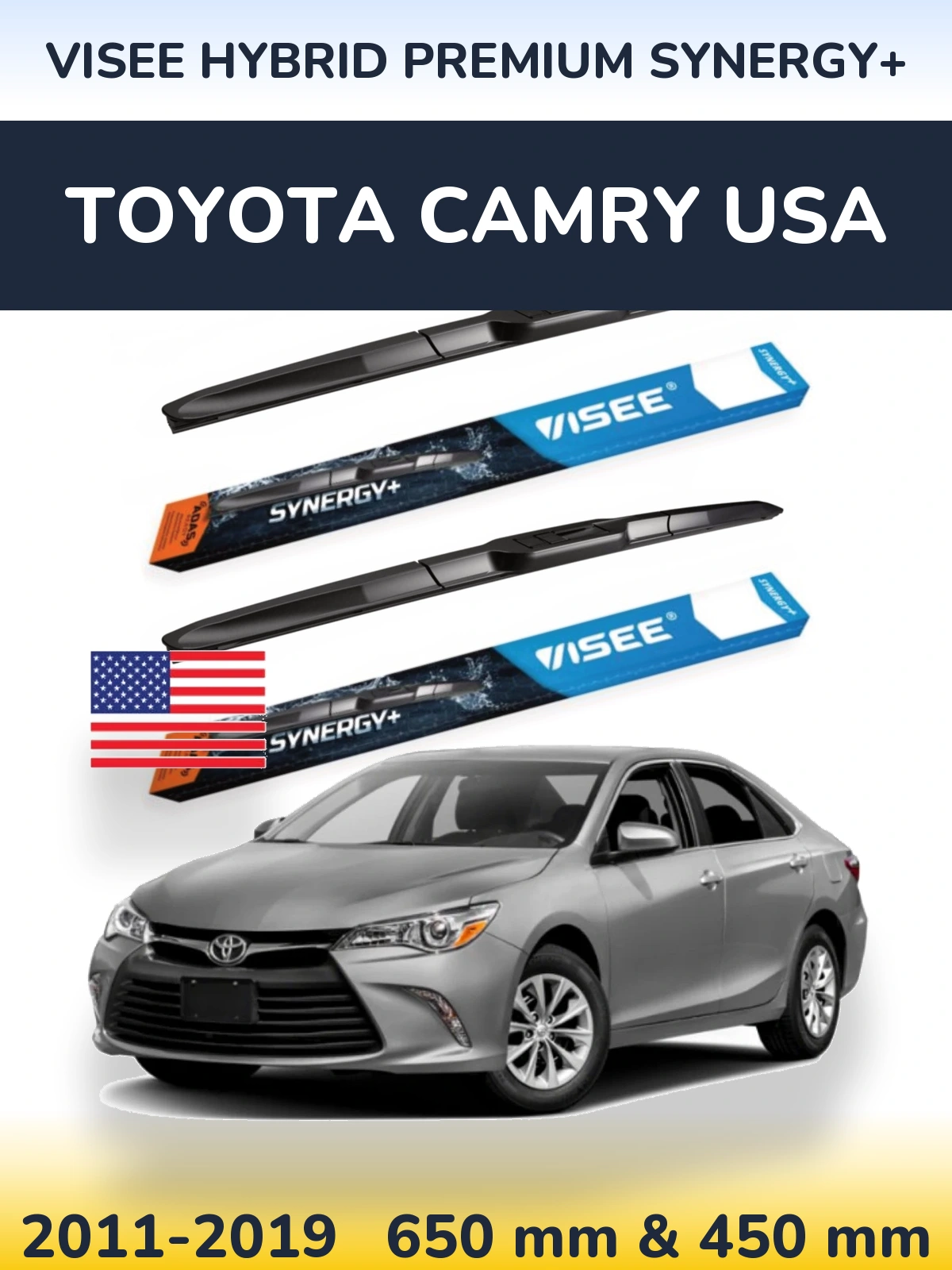 Ștergătoare VISEE HYBRID PREMIUM SYNERGY+ pentru Toyota Camry USA