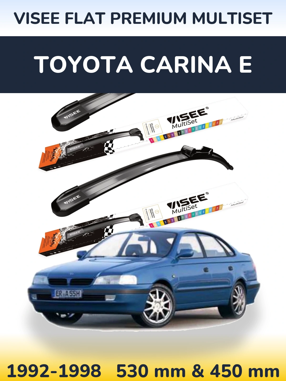 Ștergătoare VISEE FLAT PREMIUM MultiSet pentru Toyota Carina E