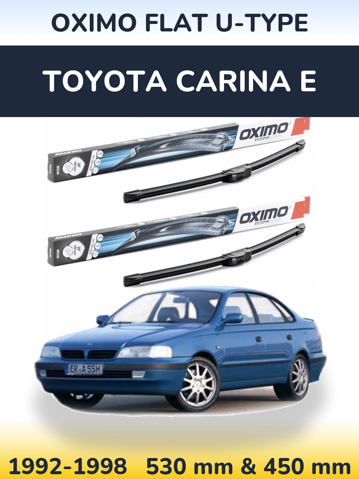 Ștergătoare Oximo Flat U-type pentru Toyota Carina E
