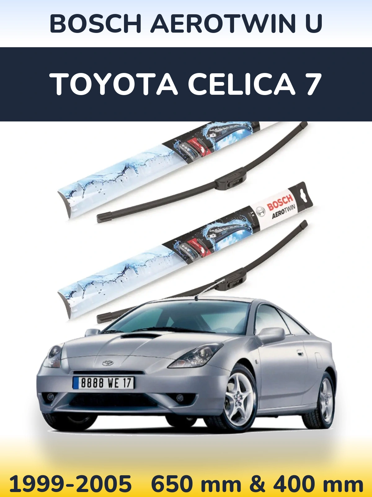 Ștergătoare BOSCH AeroTwin U pentru Toyota Celica 7