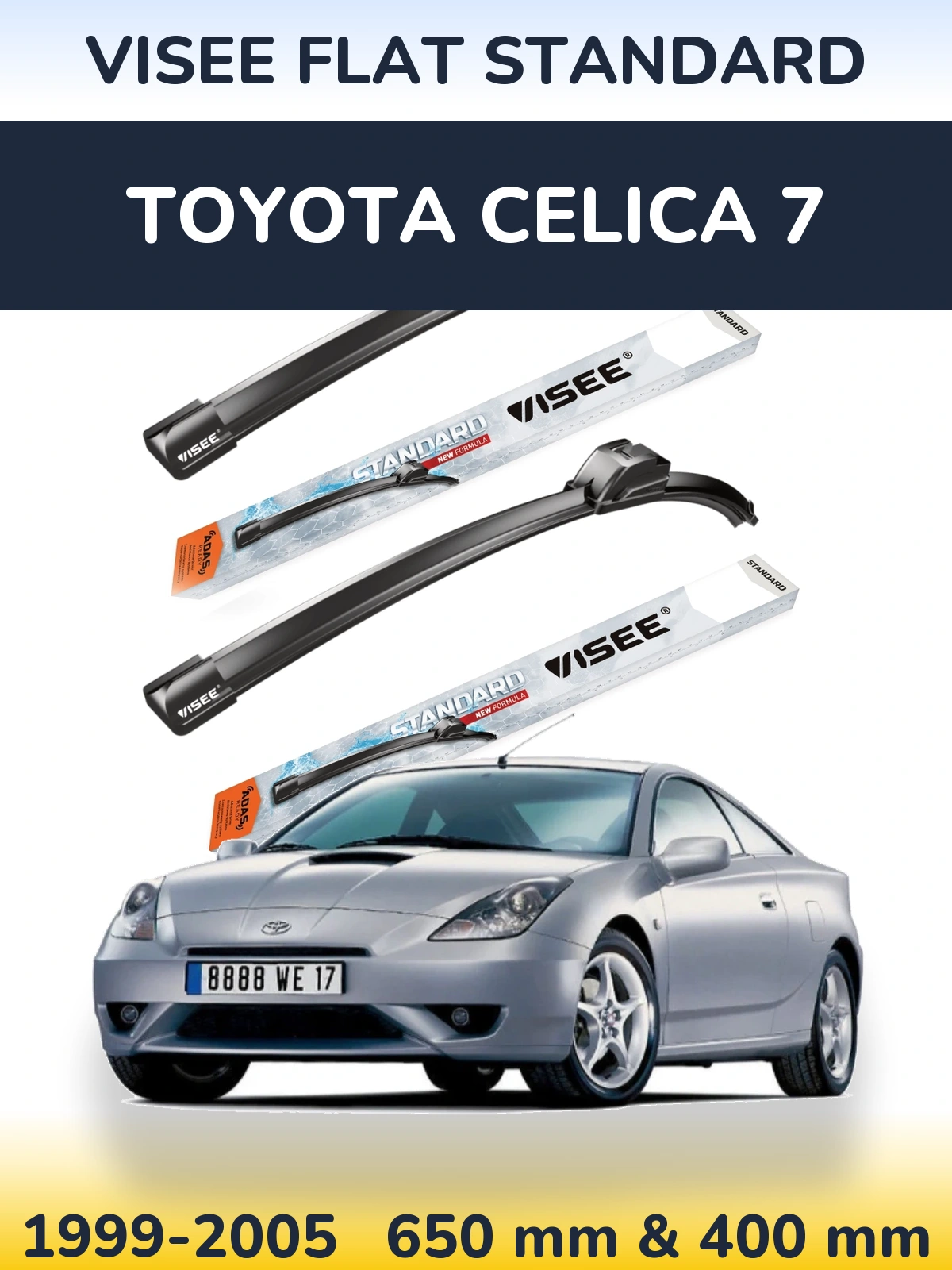 Ștergătoare VISEE FLAT STANDARD pentru Toyota Celica 7