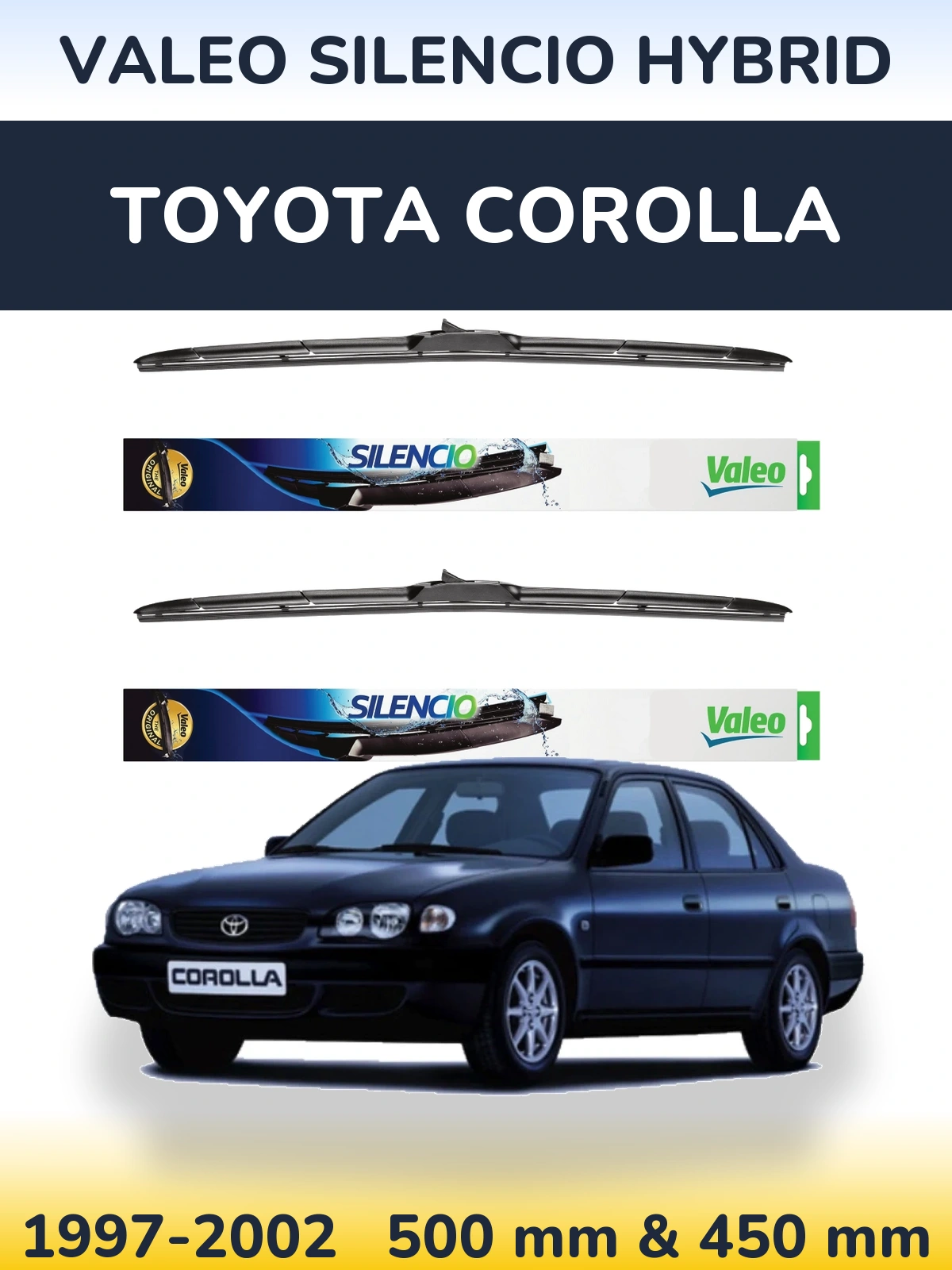 Ștergătoare Valeo Silencio Hybrid pentru Toyota Corolla