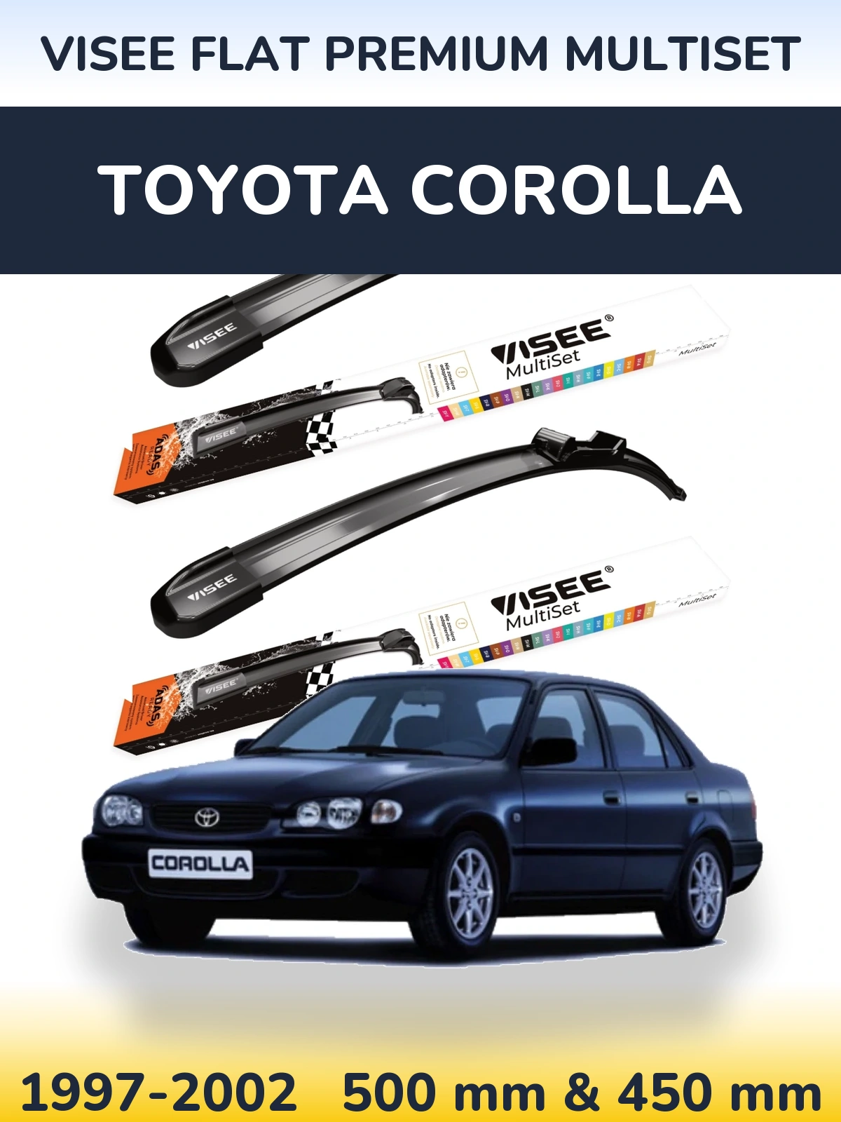 Ștergătoare VISEE FLAT PREMIUM MultiSet pentru Toyota Corolla