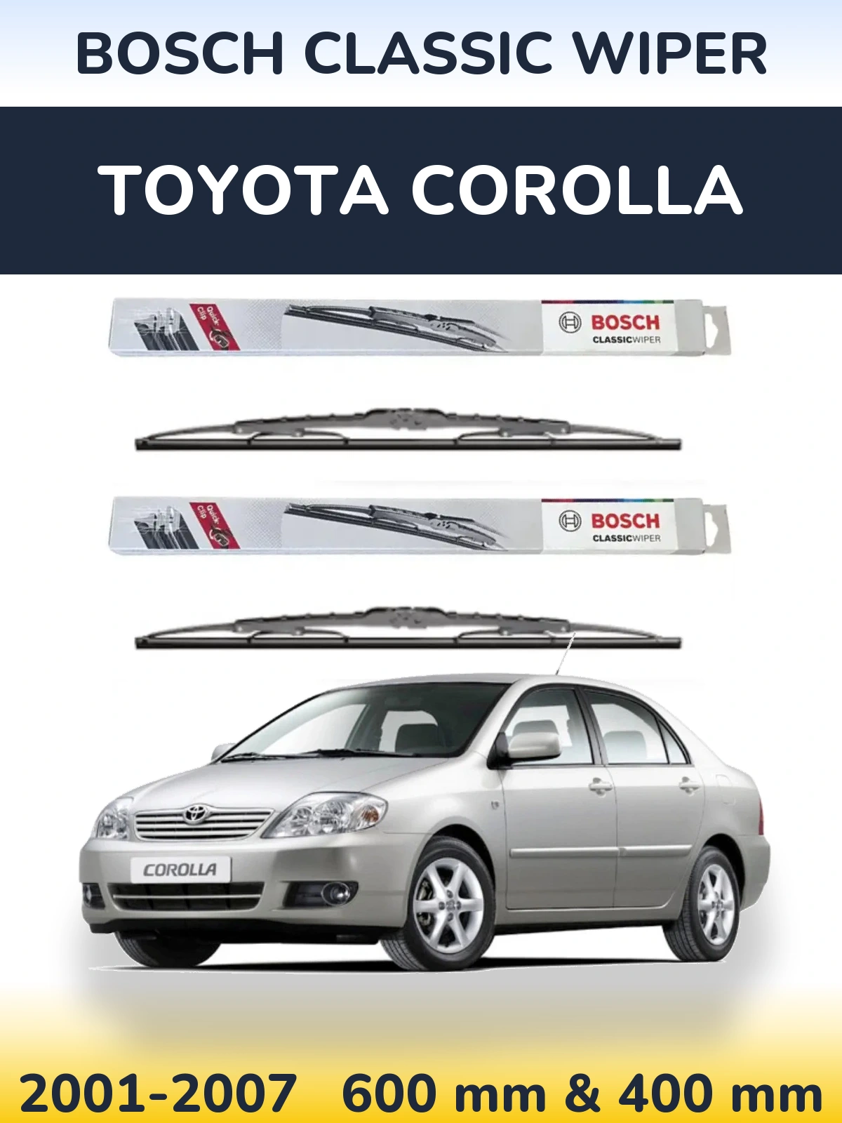 Ștergătoare BOSCH Classic Wiper pentru Toyota Corolla
