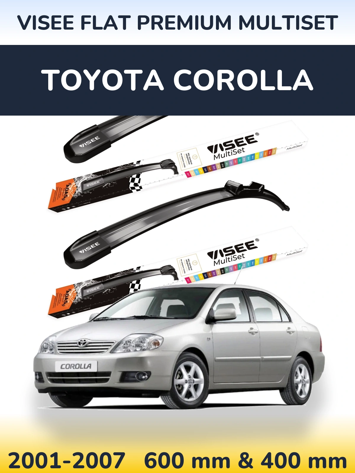 Ștergătoare VISEE FLAT PREMIUM MultiSet pentru Toyota Corolla