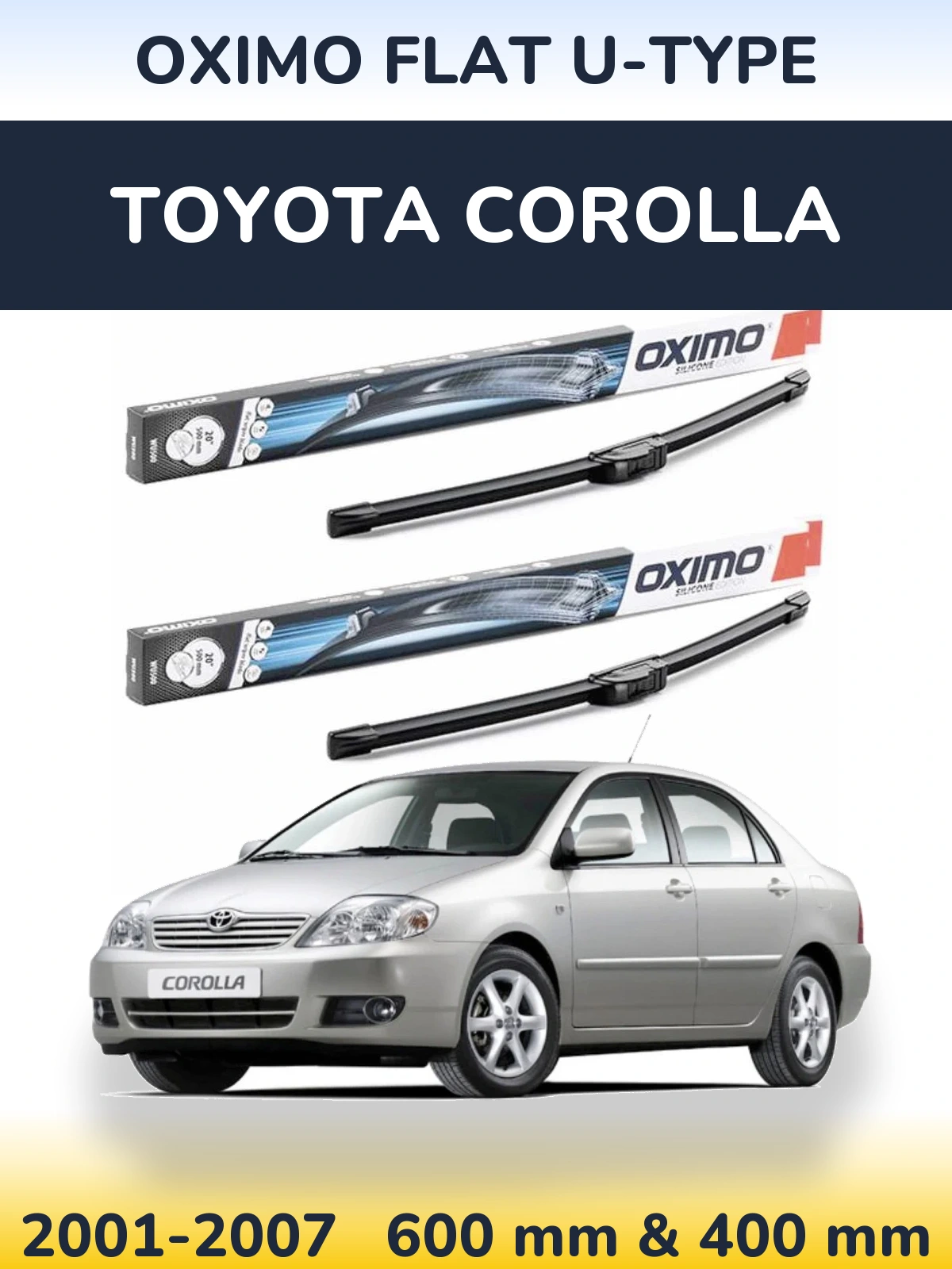 Ștergătoare Oximo Flat U-type pentru Toyota Corolla