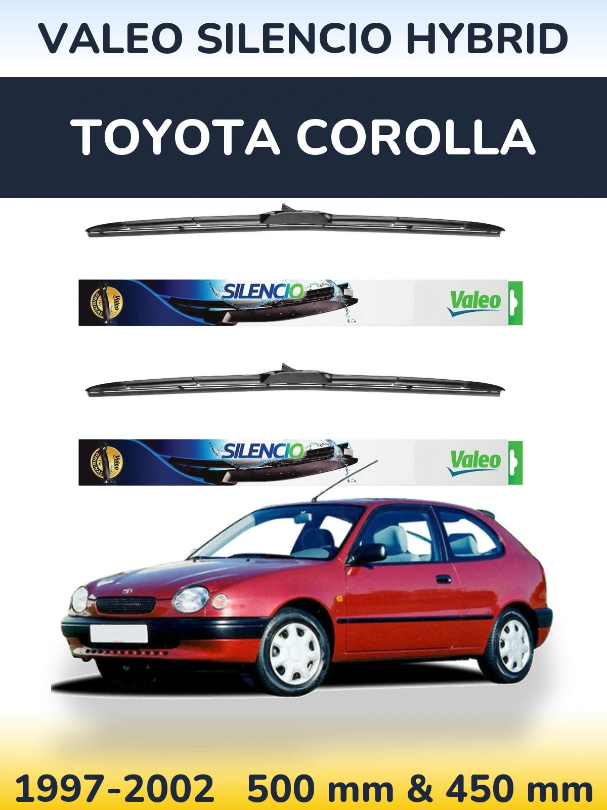 Ștergătoare Valeo Silencio Hybrid pentru Toyota Corolla