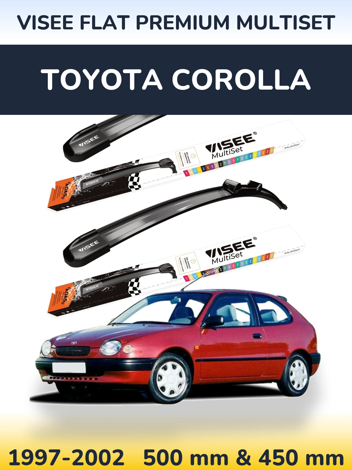 Ștergătoare VISEE FLAT PREMIUM MultiSet pentru Toyota Corolla