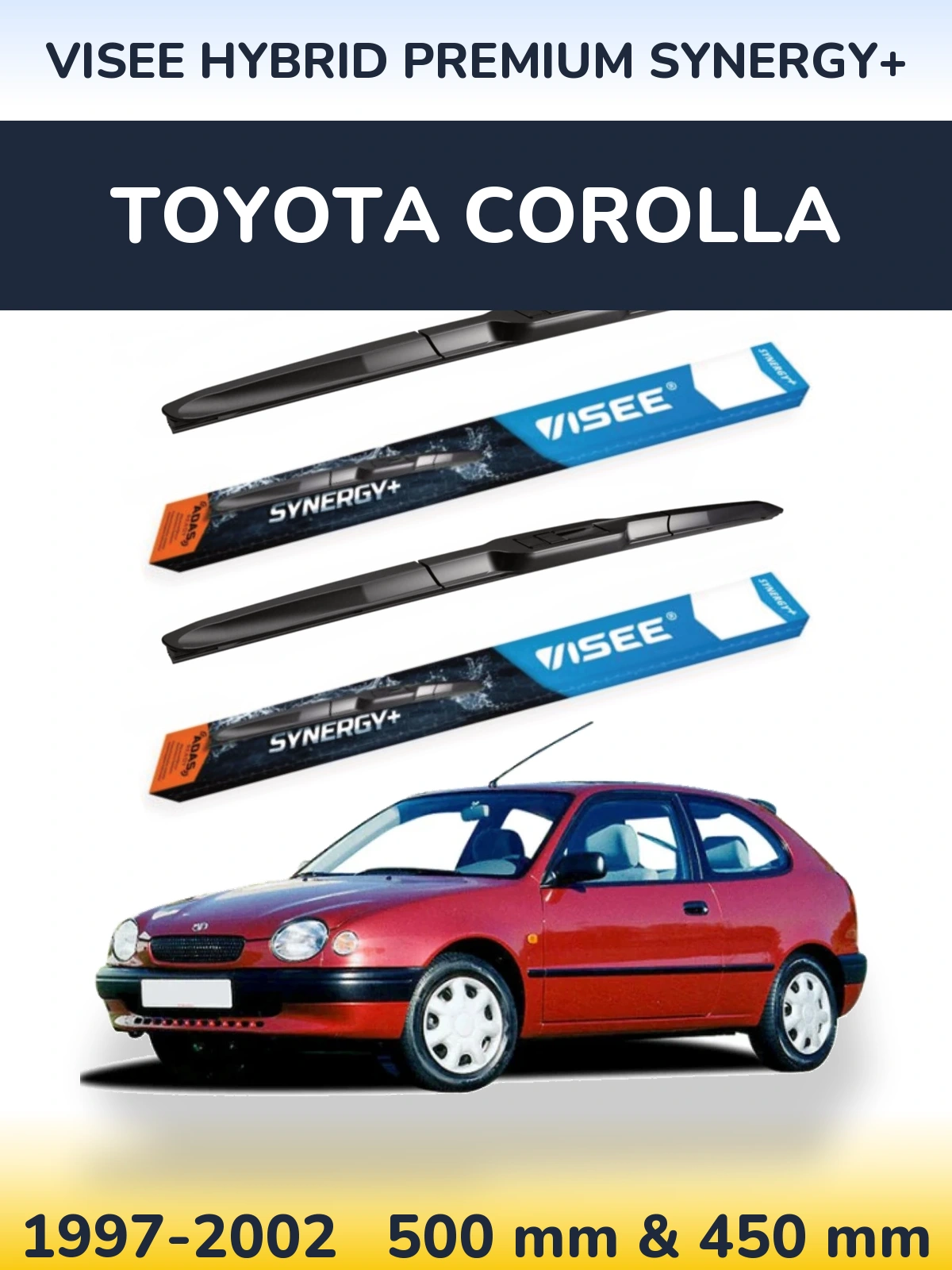 Ștergătoare VISEE HYBRID PREMIUM SYNERGY+ pentru Toyota Corolla