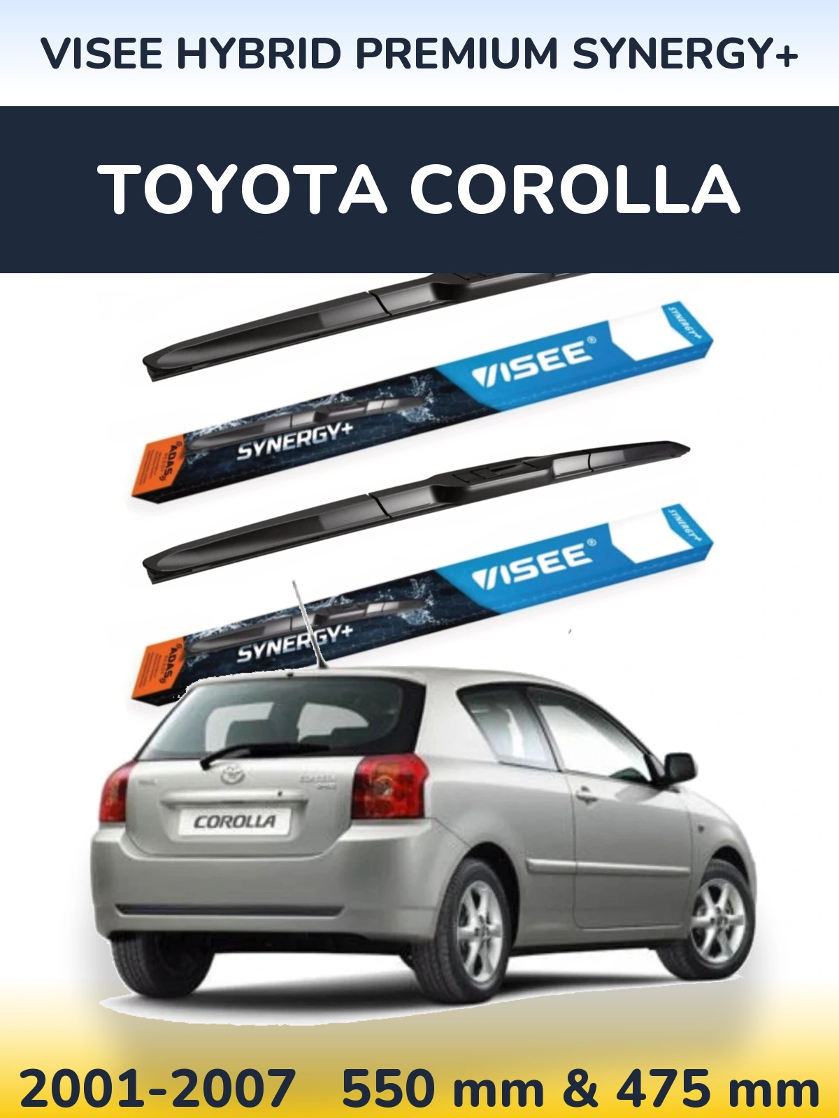 Ștergătoare VISEE HYBRID PREMIUM SYNERGY+ pentru Toyota Corolla