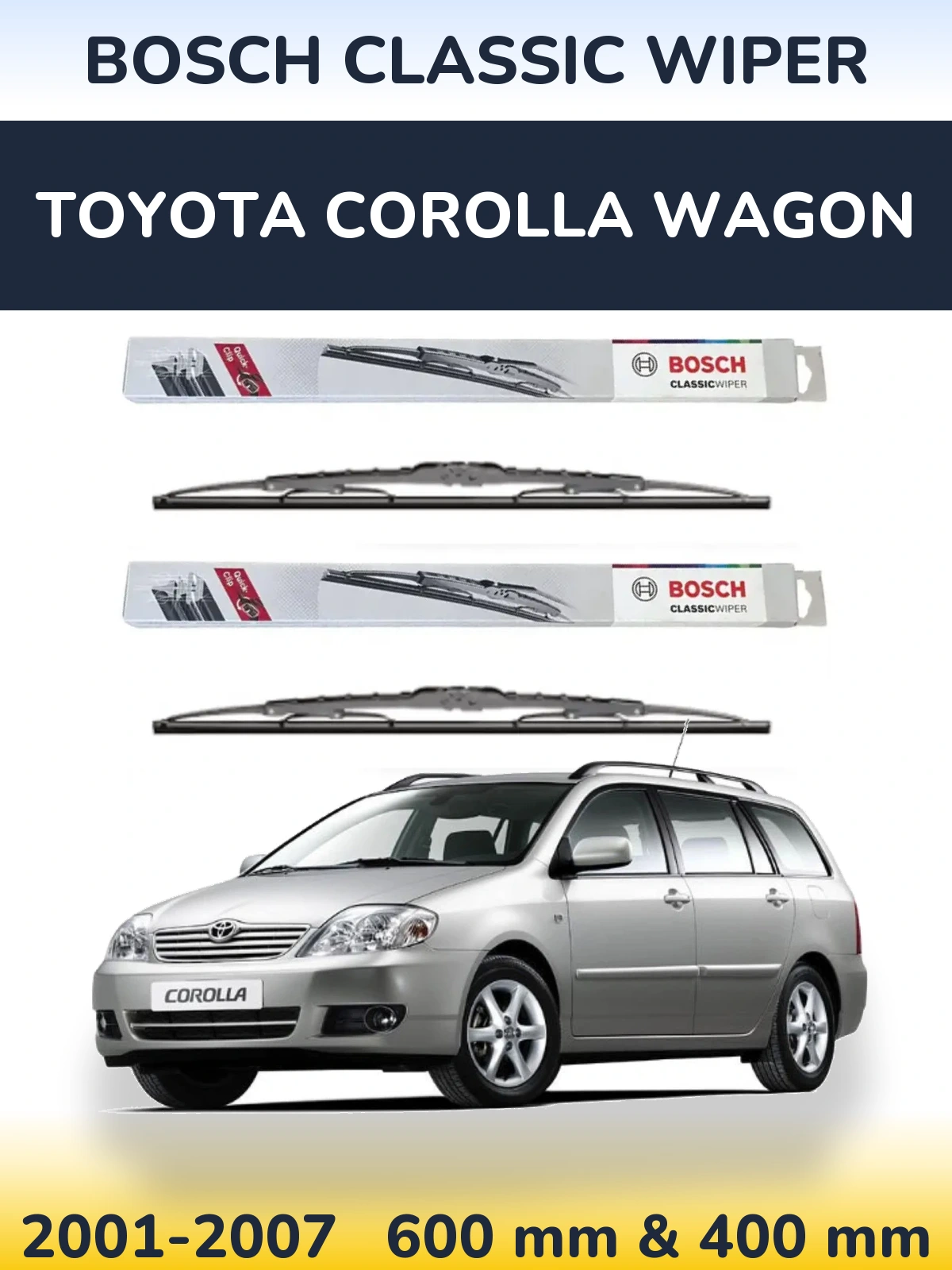 Ștergătoare BOSCH Classic Wiper pentru Toyota Corolla Wagon