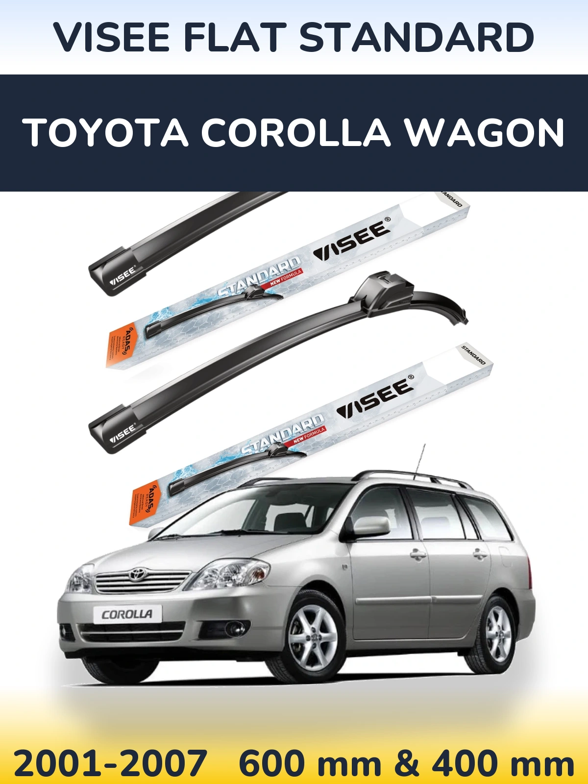 Ștergătoare VISEE FLAT STANDARD pentru Toyota Corolla Wagon