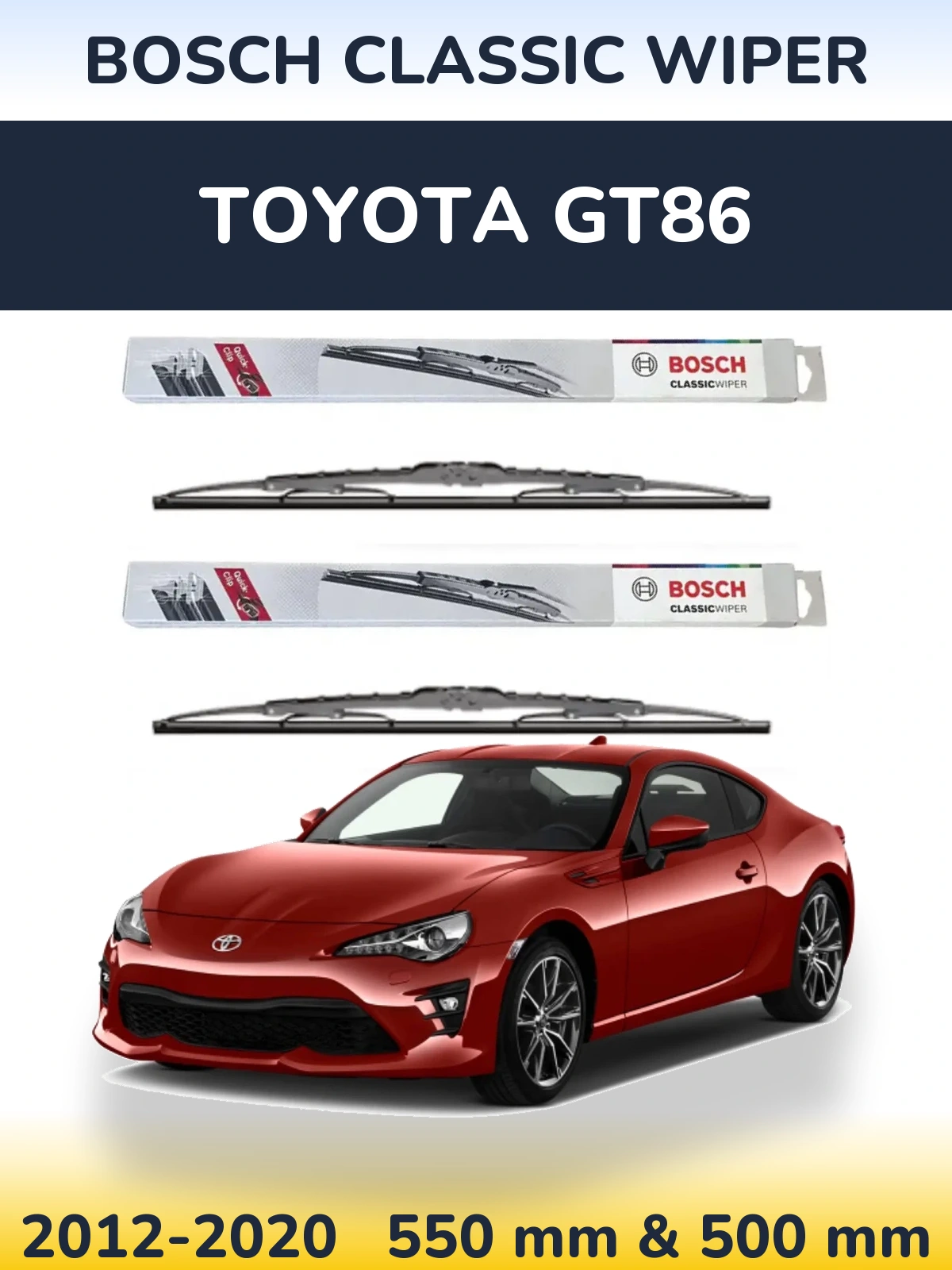Ștergătoare BOSCH Classic Wiper pentru Toyota GT86