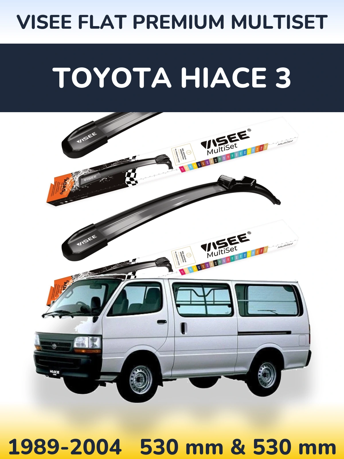 Ștergătoare VISEE FLAT PREMIUM MultiSet pentru Toyota Hiace 3