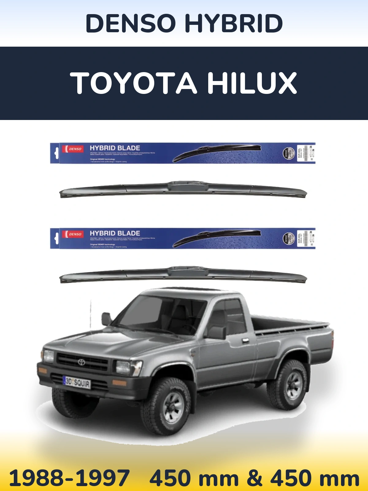 Ștergătoare Denso Hybrid pentru Toyota Hilux