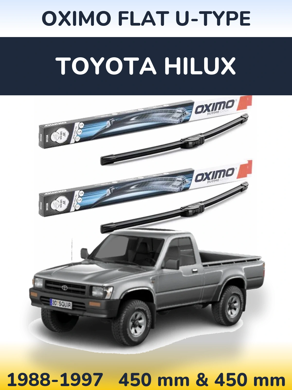 Ștergătoare Oximo Flat U-type pentru Toyota Hilux
