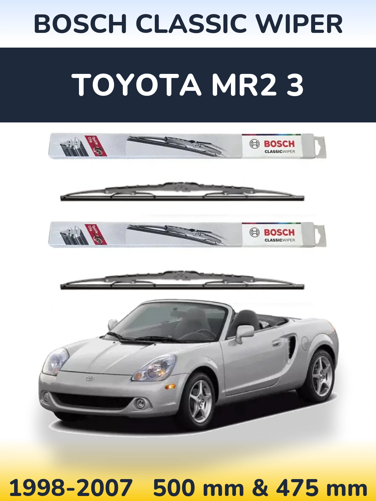 Ștergătoare BOSCH Classic Wiper pentru Toyota MR2 3