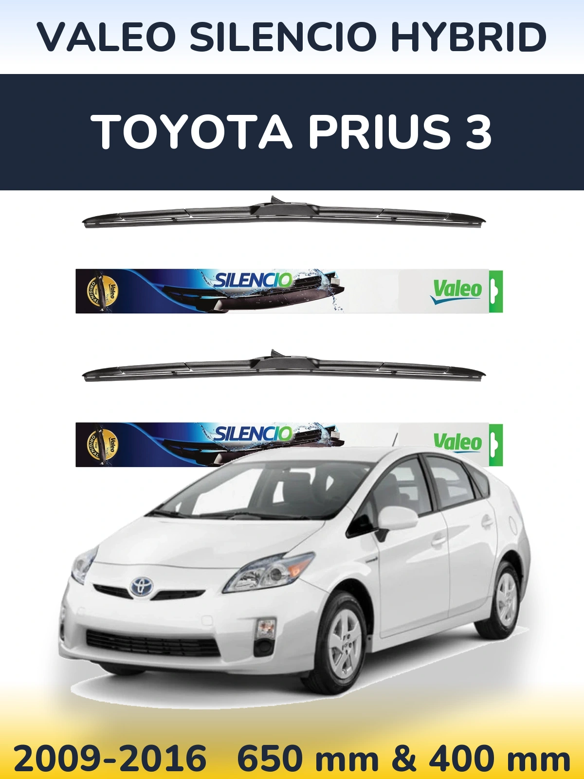 Ștergătoare Valeo Silencio Hybrid pentru Toyota Prius 3