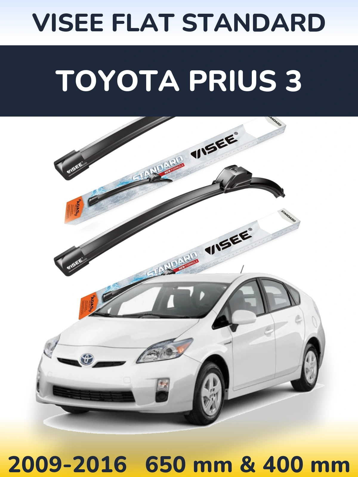 Ștergătoare VISEE FLAT STANDARD pentru Toyota Prius 3