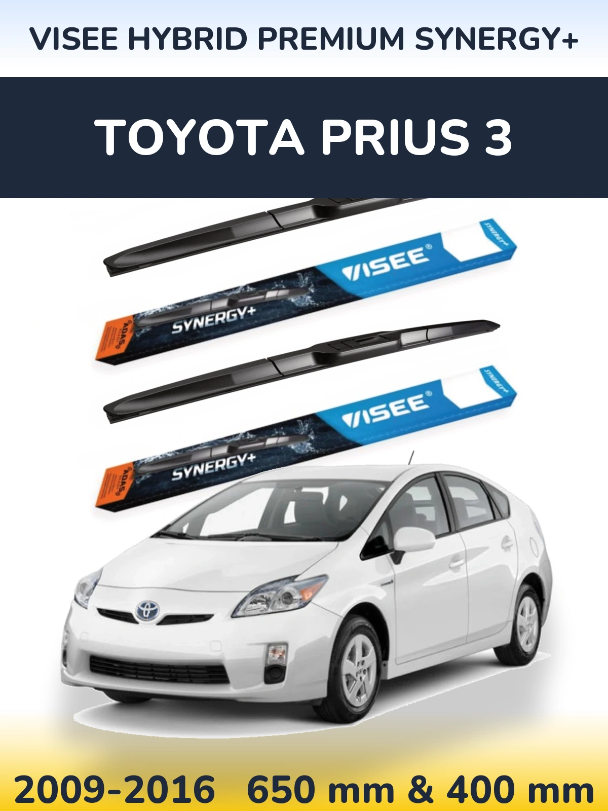 Ștergătoare VISEE HYBRID PREMIUM SYNERGY+ pentru Toyota Prius 3