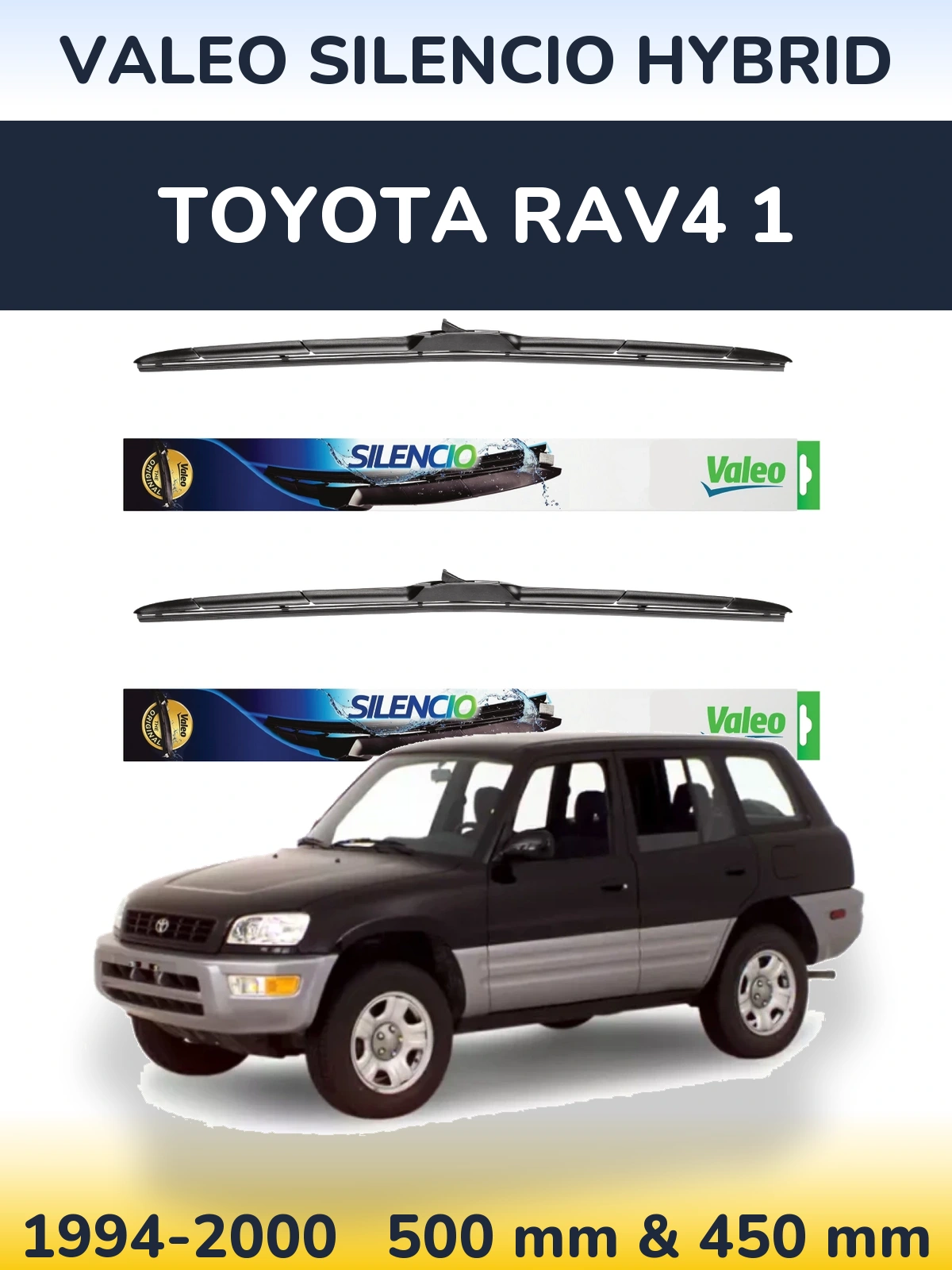 Ștergătoare Valeo Silencio Hybrid pentru Toyota RAV4 1