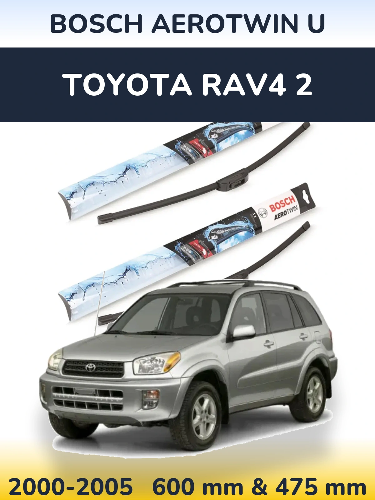 Ștergătoare BOSCH AeroTwin U pentru Toyota RAV4 2