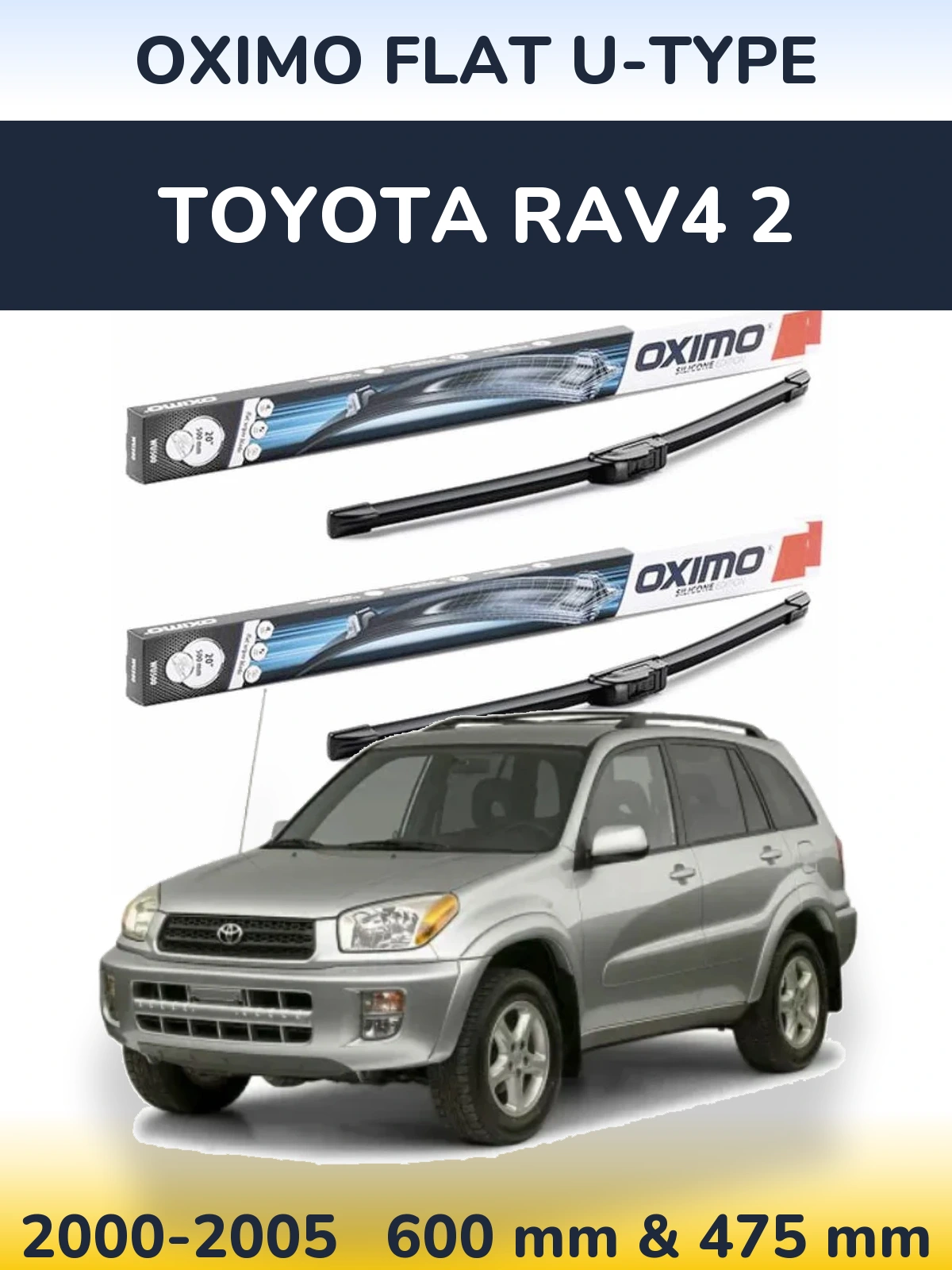 Ștergătoare Oximo Flat U-type pentru Toyota RAV4 2
