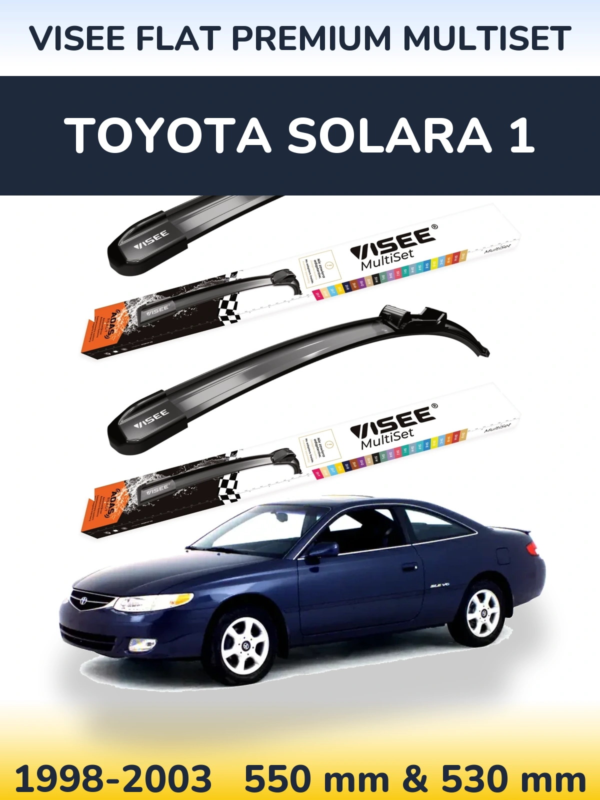 Ștergătoare VISEE FLAT PREMIUM MultiSet pentru Toyota Solara 1