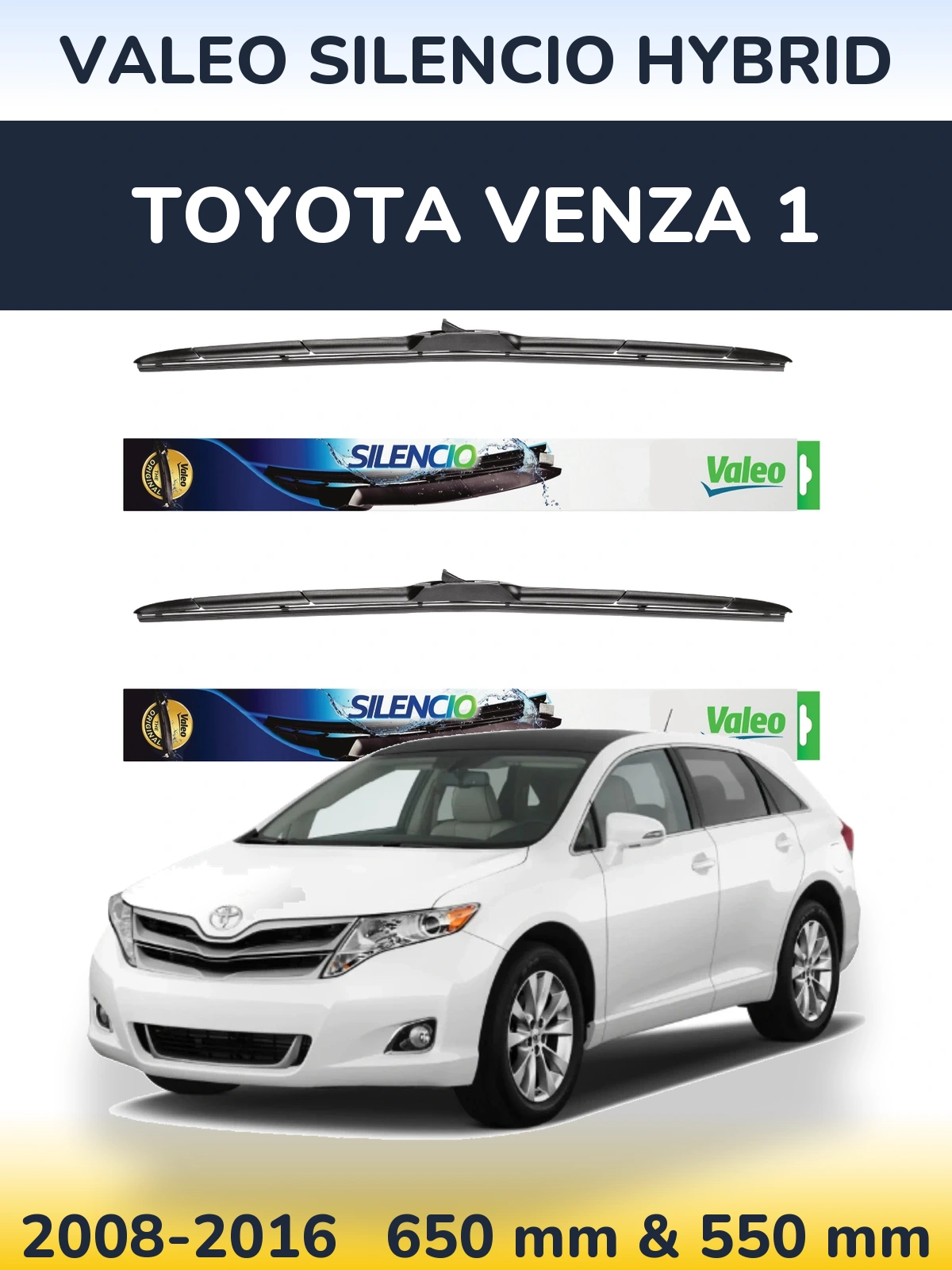 Ștergătoare Valeo Silencio Hybrid pentru Toyota Venza 1