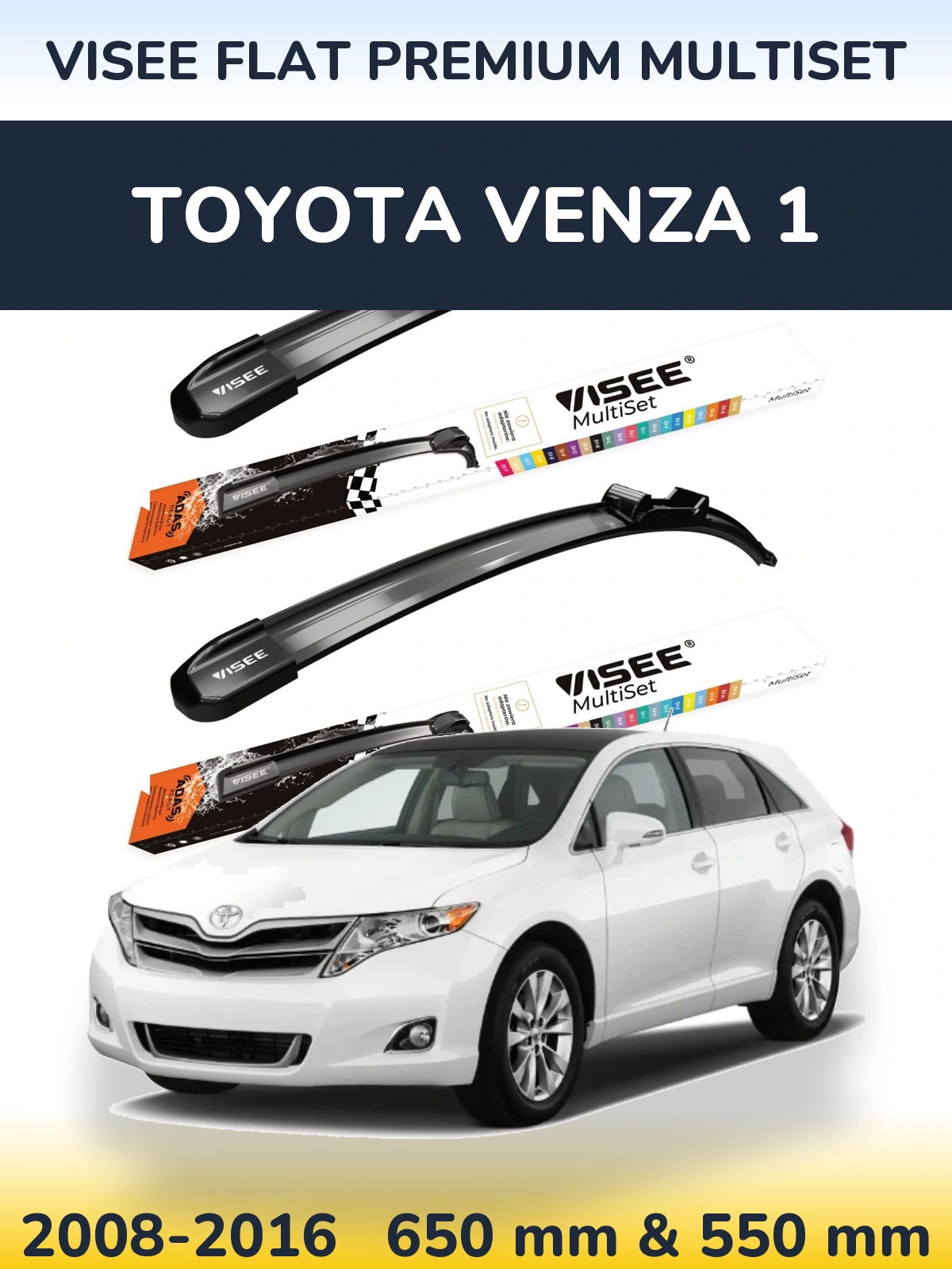 Ștergătoare VISEE FLAT PREMIUM MultiSet pentru Toyota Venza 1