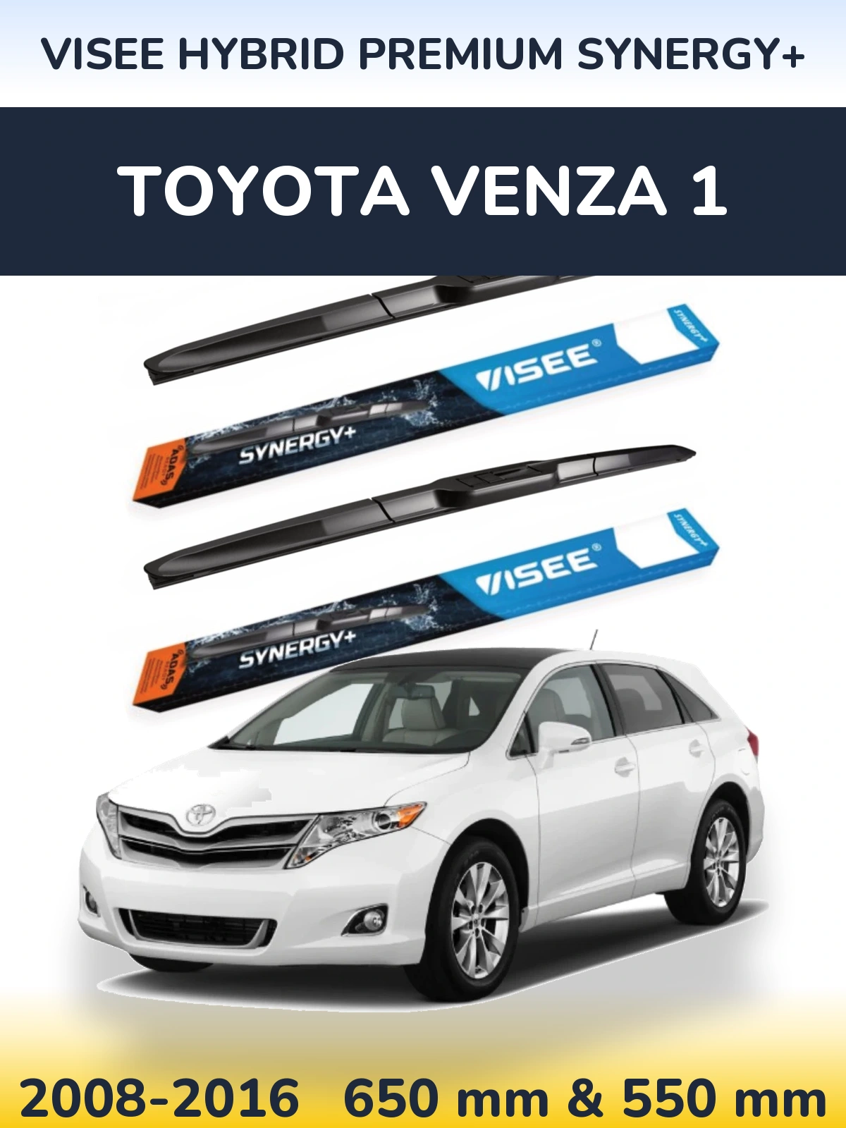 Ștergătoare VISEE HYBRID PREMIUM SYNERGY+ pentru Toyota Venza 1