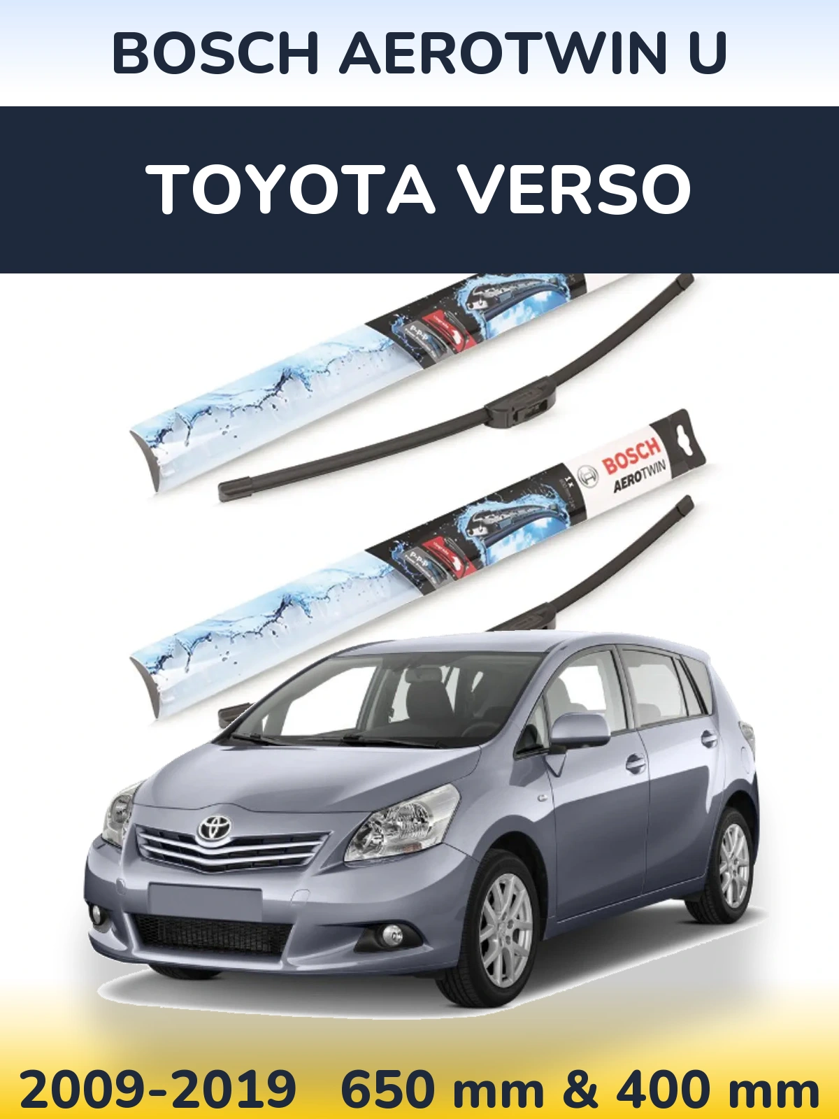 Ștergătoare BOSCH AeroTwin U pentru Toyota Verso