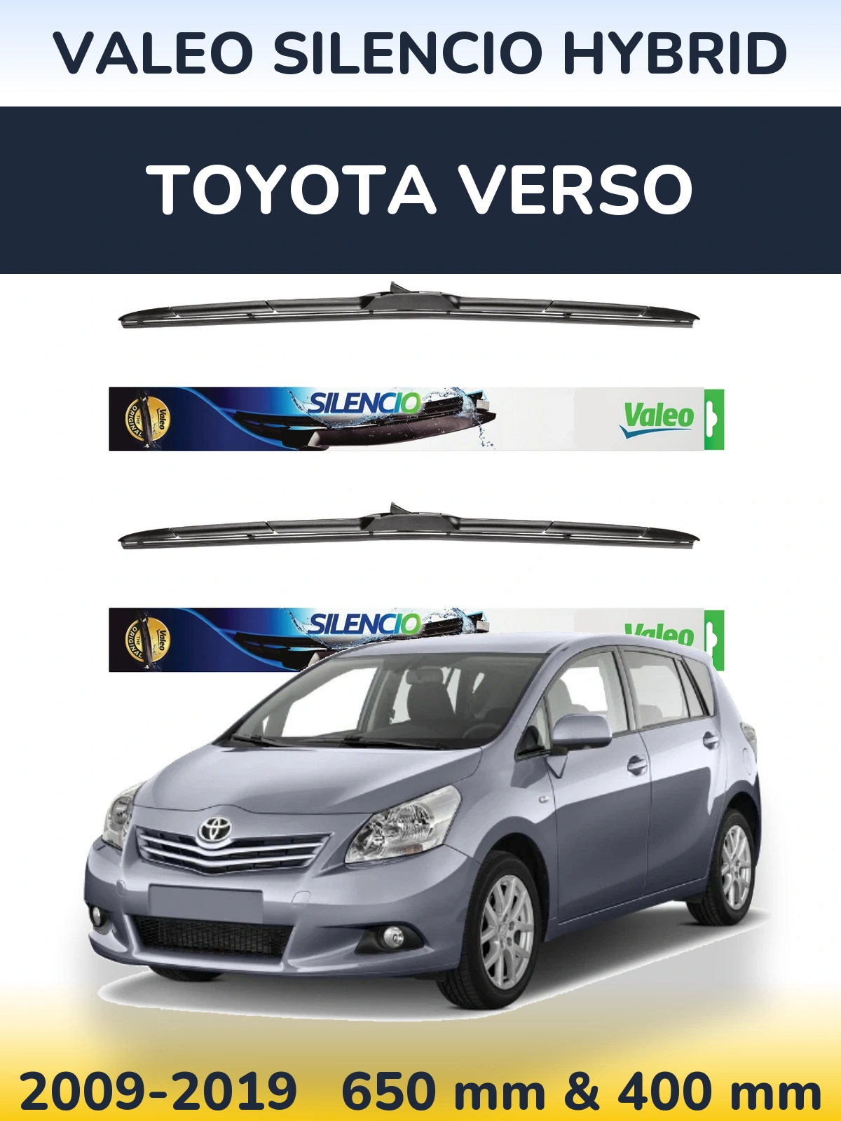 Ștergătoare Valeo Silencio Hybrid pentru Toyota Verso
