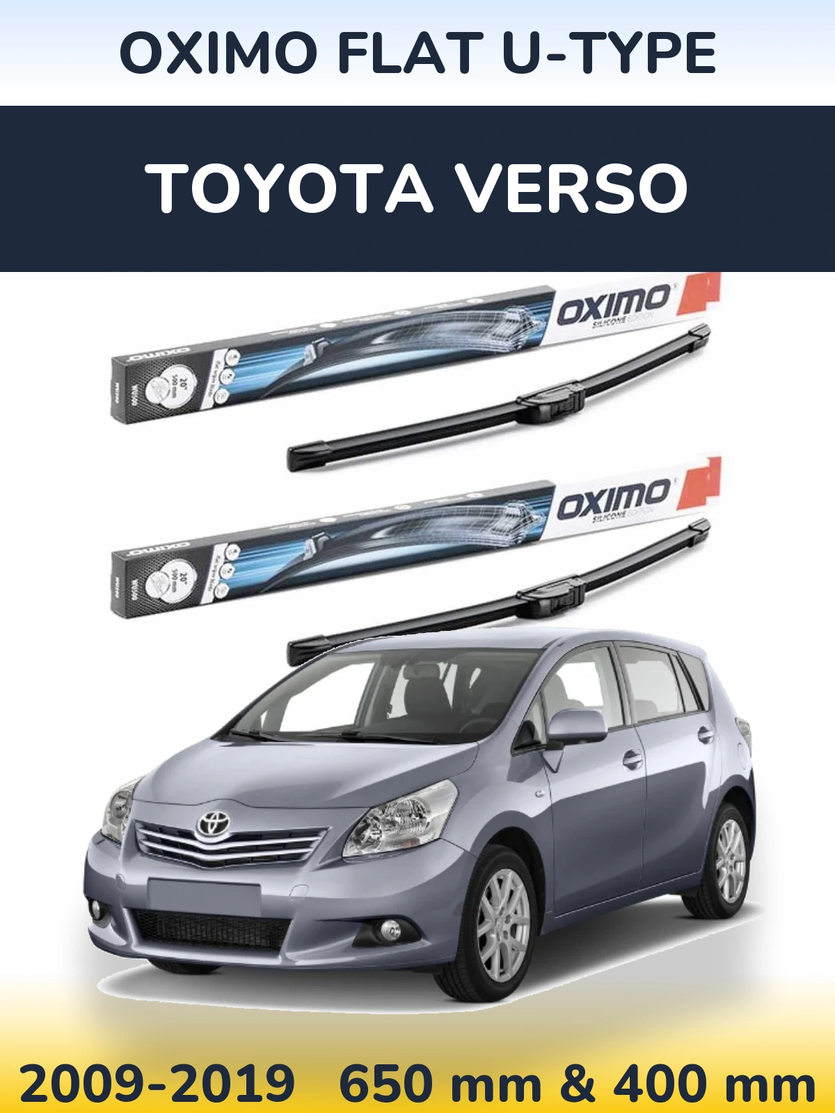 Ștergătoare Oximo Flat U-type pentru Toyota Verso