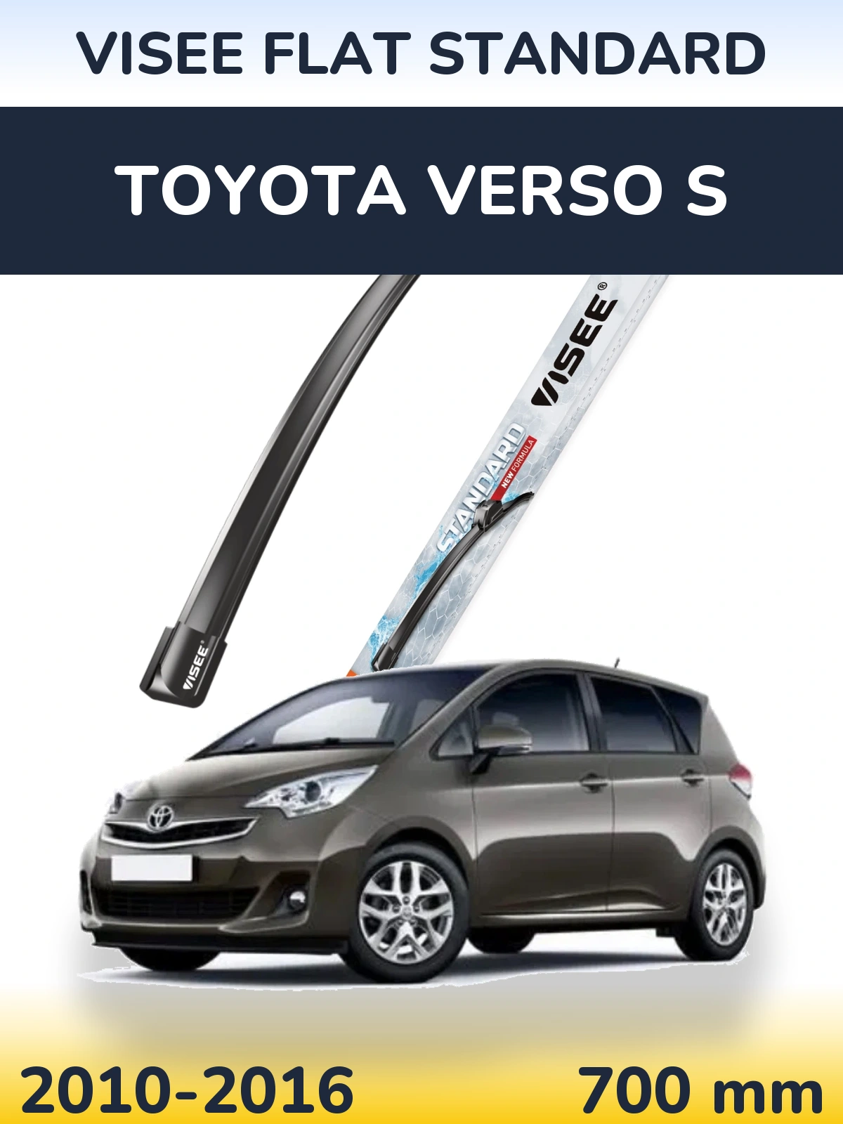 Ștergătoare VISEE FLAT STANDARD pentru Toyota Verso S