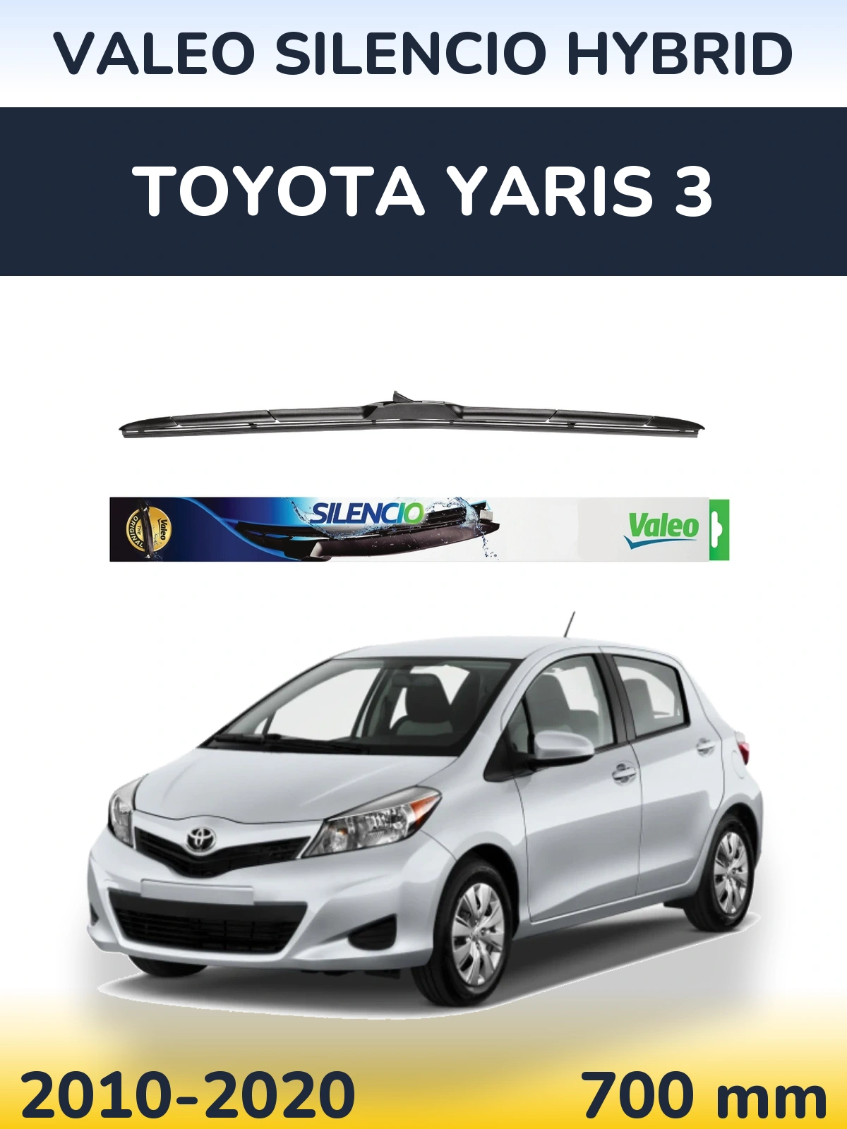 Ștergătoare Valeo Silencio Hybrid pentru Toyota Yaris 3