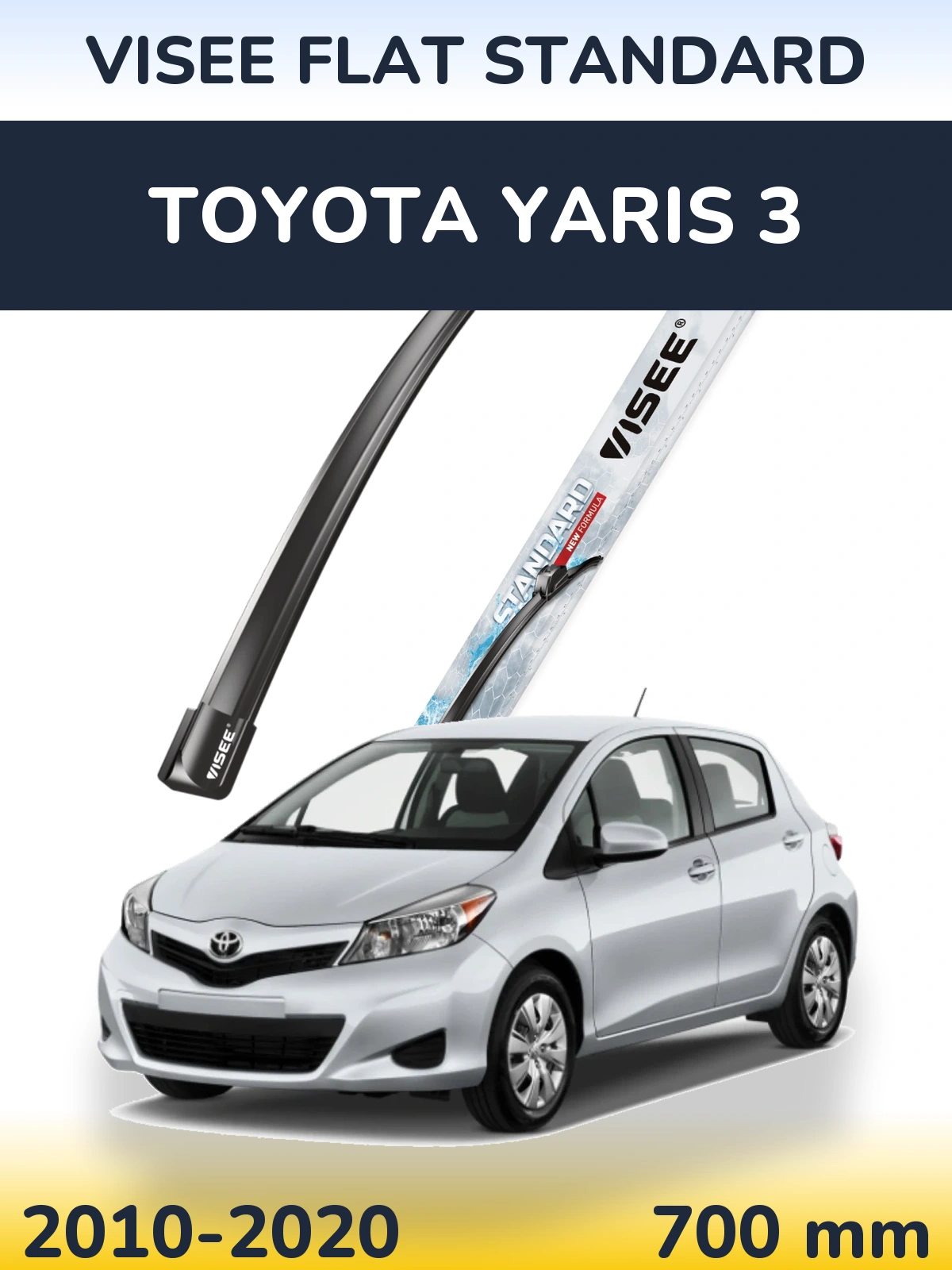 Ștergătoare VISEE FLAT STANDARD pentru Toyota Yaris 3