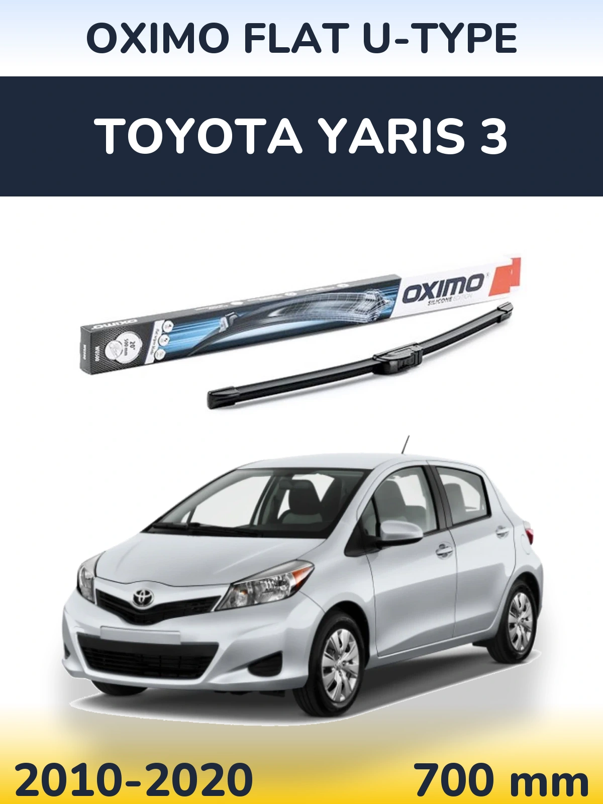 Ștergătoare Oximo Flat U-type pentru Toyota Yaris 3