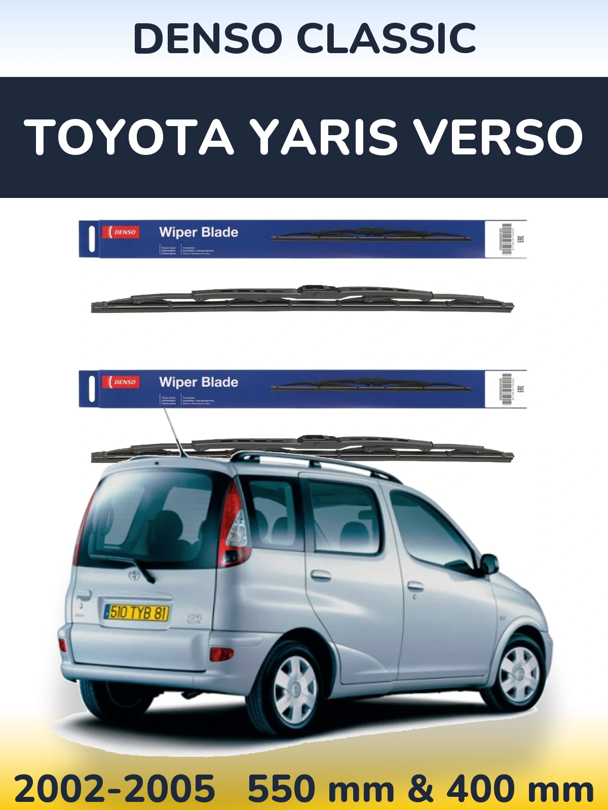 Ștergătoare Denso Classic pentru Toyota Yaris Verso