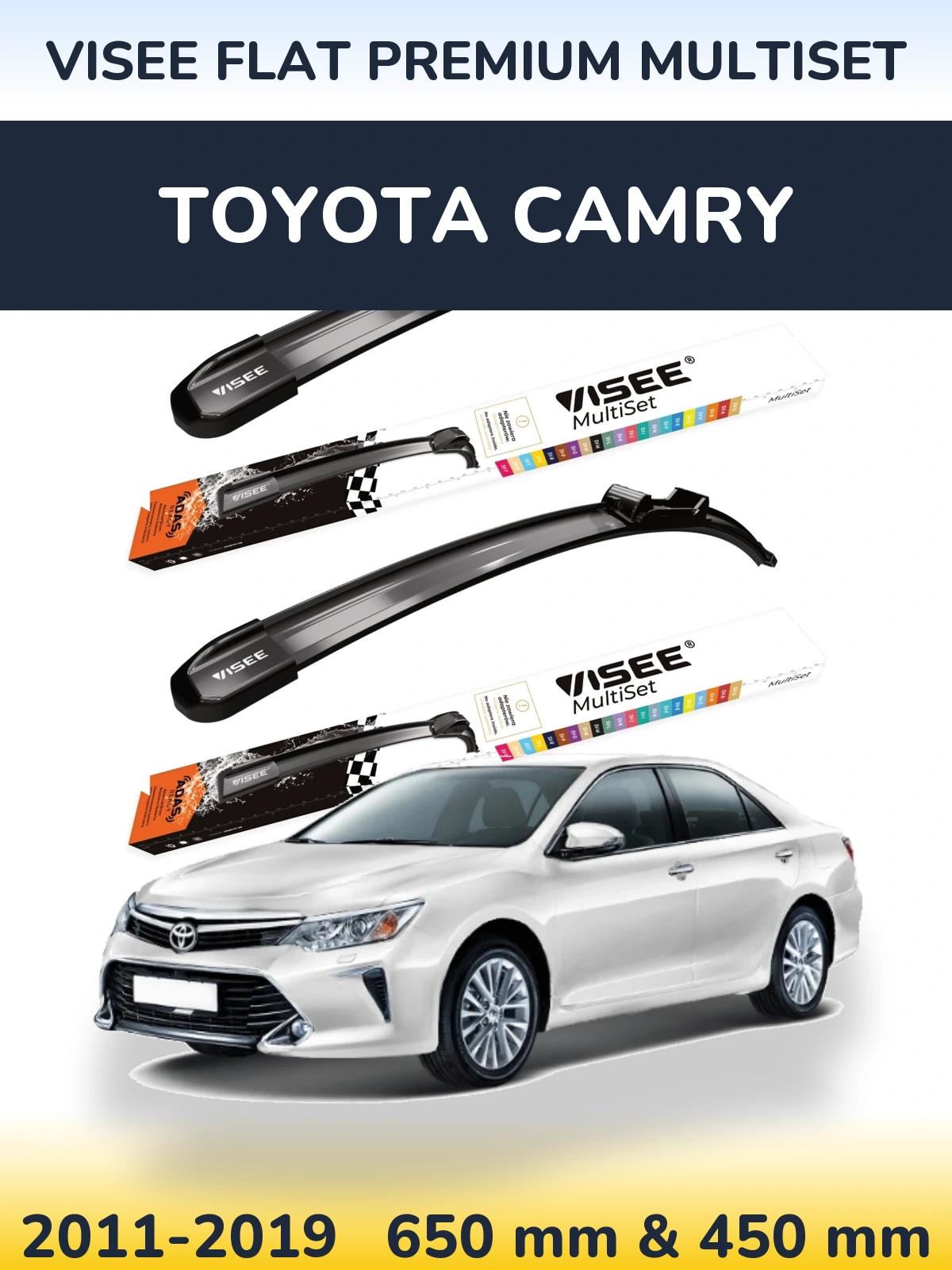 Ștergătoare VISEE FLAT PREMIUM MultiSet pentru Toyota Camry