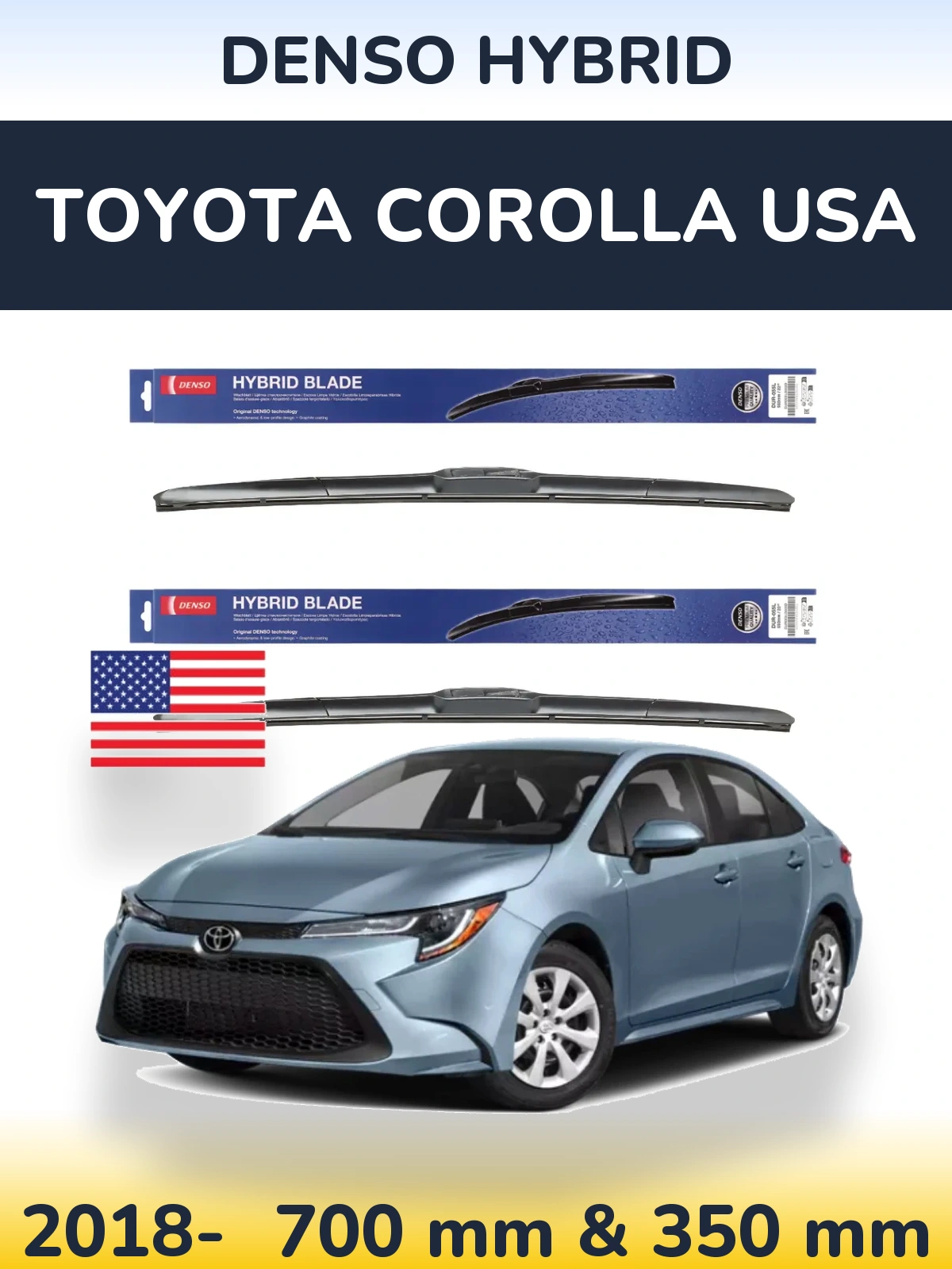 Ștergătoare Denso Hybrid pentru Toyota Corolla USA