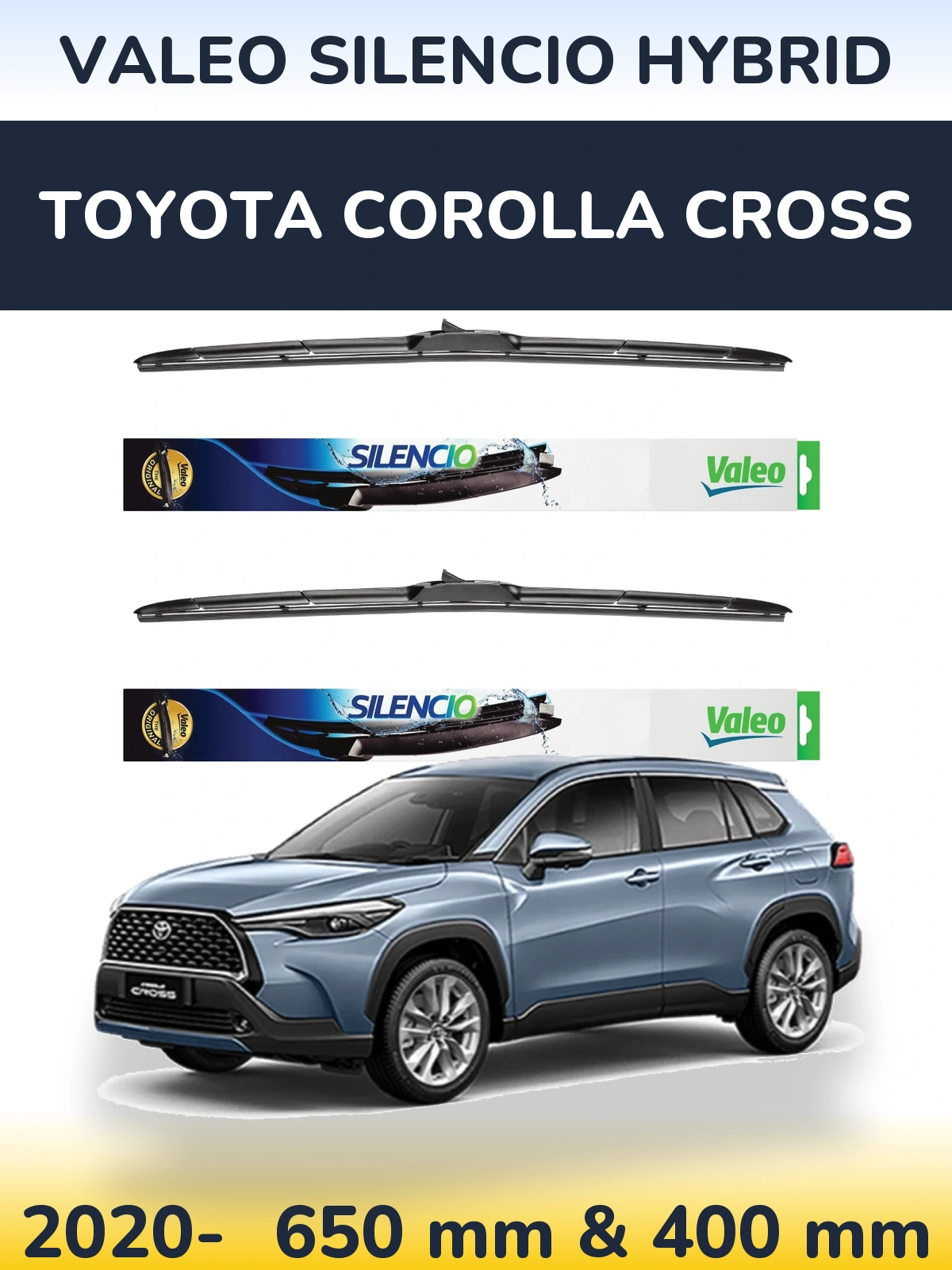 Ștergătoare Valeo Silencio Hybrid pentru Toyota Corolla Cross