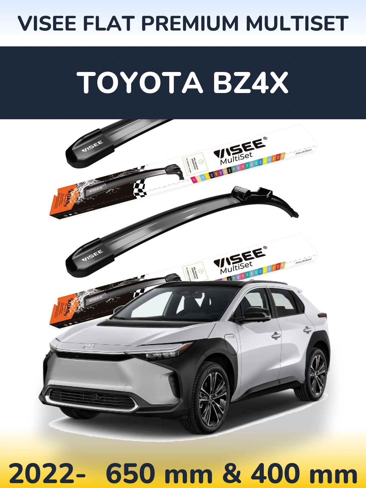 Ștergătoare VISEE FLAT PREMIUM MultiSet pentru Toyota bZ4X